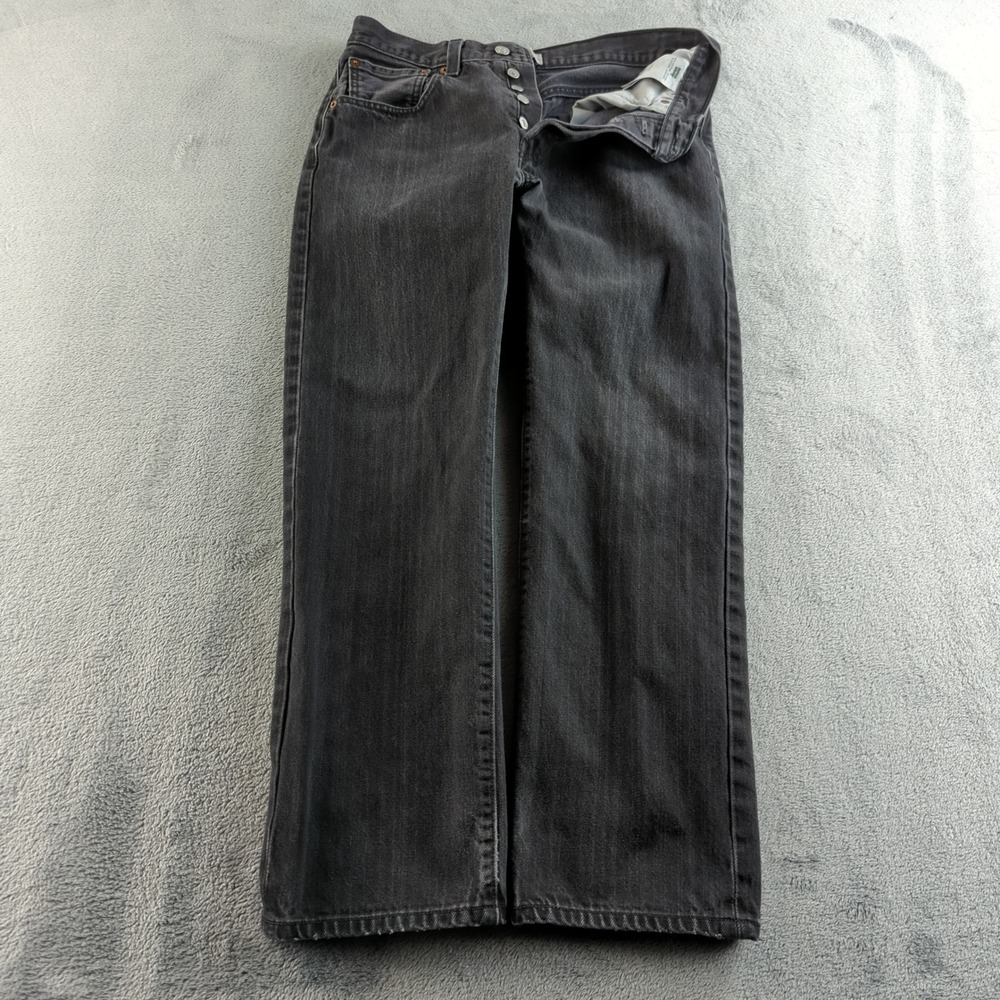 Vintage‎ Levis 501 Jeans Mens 32x30 (Fits 28x29) Black Faded Straight Grunge Y2K